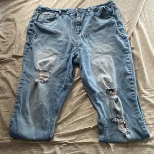 Distressed jeans